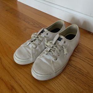 Sperry white slip on sneakers
